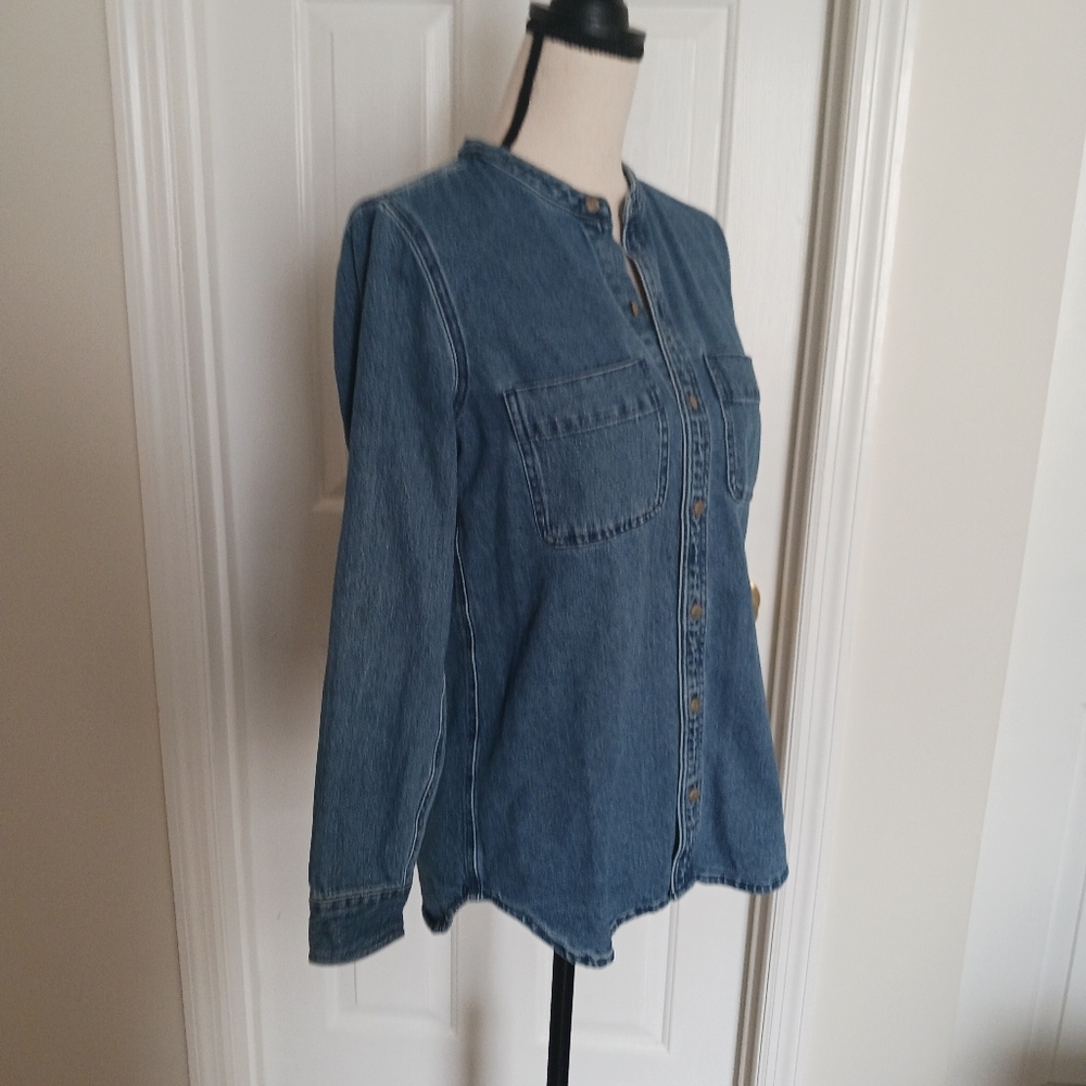 Madewell Demi Banded Collar Shirt Jacket - Picture 7 of 12